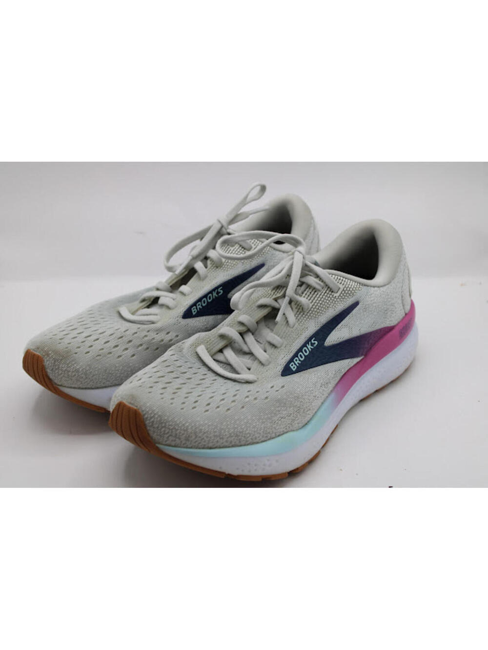 Brooks Ghost 16 Running Shoes Sneakers Grey Purple Women's Size 10B